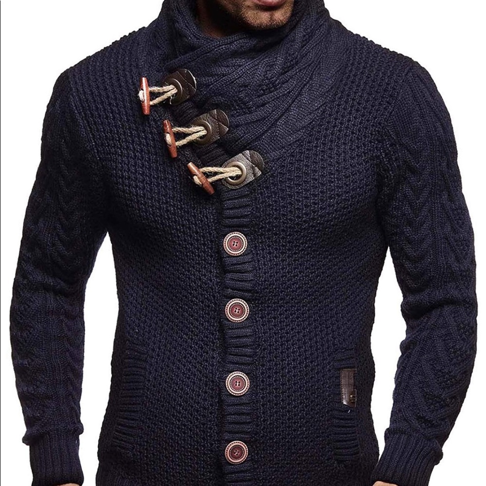 Knitted Turtleneck Cardigan